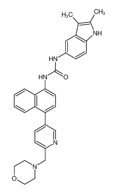 1-(2,3-Dimethyl-1H-indol-5-yl)-3-[4-(6-morpholin-4-ylmethyl-pyridin-3-yl)-naphthalen-1-yl]-urea CAS:294850-12-7 manufacturer & supplier