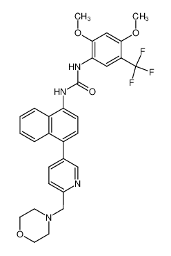 1-(2,4-Dimethoxy-5-trifluoromethyl-phenyl)-3-[4-(6-morpholin-4-ylmethyl-pyridin-3-yl)-naphthalen-1-yl]-urea CAS:294850-53-6 manufacturer & supplier