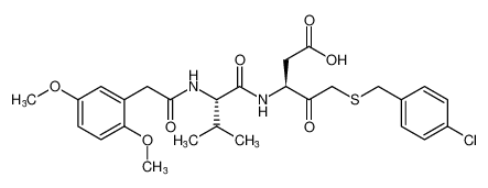 (S)-5-((4-chlorobenzyl)thio)-3-((S)-2-(2-(2,5-dimethoxyphenyl)acetamido)-3-methylbutanamido)-4-oxopentanoic acid CAS:294858-66-5 manufacturer & supplier