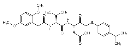 (S)-3-((S)-2-(2-(2,5-dimethoxyphenyl)acetamido)-3-methylbutanamido)-5-((4-isopropylphenyl)thio)-4-oxopentanoic acid CAS:294858-82-5 manufacturer & supplier