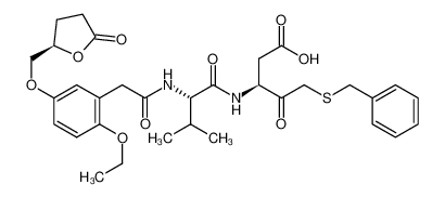 (S)-5-(benzylthio)-3-((S)-2-(2-(2-ethoxy-5-(((R)-5-oxotetrahydrofuran-2-yl)methoxy)phenyl)acetamido)-3-methylbutanamido)-4-oxopentanoic acid CAS:294859-39-5 manufacturer & supplier