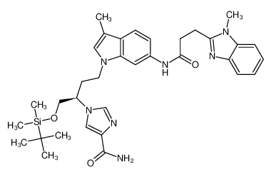 1-{(R)-1-(tert-Butyldimethylsilyloxy)-4-[3-methyl-6-(3-(1-methylbenzimidazol-2-yl)propionylamino)indol-1-yl]-2-butyl}imidazole-4-carboxamide CAS:294862-58-1 manufacturer & supplier