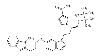 1-{(R)-1-(tert-Butyldimethylsilyloxy)-4-[6-(3-(1-methylindol-2-yl)propoxy)indol-1-yl]-2-butyl}imidazole-4-carboxamide CAS:294863-05-1 manufacturer & supplier