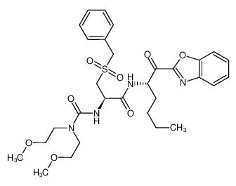 (R)-N-((S)-1-(benzo[d]oxazol-2-yl)-1-oxohexan-2-yl)-3-(benzylsulfonyl)-2-(3,3-bis(2-methoxyethyl)ureido)propanamide CAS:294883-99-1 manufacturer & supplier