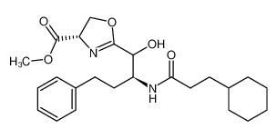 methyl (4S)-2-((2S)-2-(3-cyclohexylpropanamido)-1-hydroxy-4-phenylbutyl)-4,5-dihydrooxazole-4-carboxylate CAS:294884-19-8 manufacturer & supplier