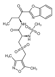 (R)-N-((S)-1-(benzo[d]oxazol-2-yl)-1-oxobutan-2-yl)-3-(((3,5-dimethylisoxazol-4-yl)methyl)sulfonyl)-2-(methylsulfonamido)propanamide CAS:294884-29-0 manufacturer & supplier