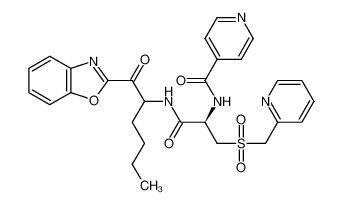 N-((2R)-1-((1-(benzo[d]oxazol-2-yl)-1-oxohexan-2-yl)amino)-1-oxo-3-((pyridin-2-ylmethyl)sulfonyl)propan-2-yl)isonicotinamide CAS:294884-31-4 manufacturer & supplier