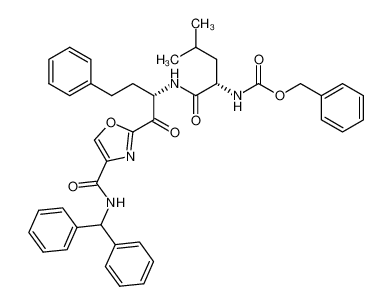 benzyl ((S)-1-(((S)-1-(4-(benzhydrylcarbamoyl)oxazol-2-yl)-1-oxo-4-phenylbutan-2-yl)amino)-4-methyl-1-oxopentan-2-yl)carbamate CAS:294884-91-6 manufacturer & supplier