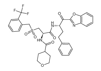 N-[1R-(1S-benzooxazol-2-ylcarbonyl-3-phenylpropylcarbamoyl)-2-(2-trifluoromethylbenzylsulfonyl)ethyl]tetrahydropyran-4-carboxamide CAS:294885-43-1 manufacturer & supplier