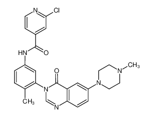 3-[5-(2-Chloropyrid-4-ylcarbonylamino)-2-methylphenyl]-6-(4-methylpiperazin-1-yl)-3,4-dihydroquinazolin-4-one CAS:295310-31-5 manufacturer & supplier