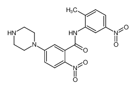 N-(2-methyl-5-nitrophenyl)-2-nitro-5-piperazin-1-ylbenzamide CAS:295311-55-6 manufacturer & supplier