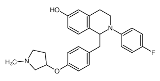 2-(4-Fluorophenyl)-1-[4-(1-methylpyrrolidin-3-yloxy)benzyl]-1,2,3,4-tetrahydroisoquinolin-6-ol CAS:295317-80-5 manufacturer & supplier