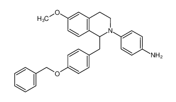 2-(4-aminophenyl)-6-methoxy-1-[4-(phenylmethoxy)benzyl]-1,2,3,4-tetrahydroisoquinoline CAS:295319-59-4 manufacturer & supplier