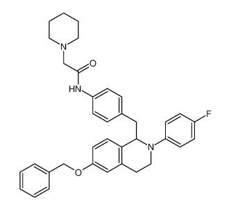 1-Piperidineacetamide,N-[4-[[2-(4-fluorophenyl)-1,2,3,4-tetrahydro-6-(phenylmethoxy)-1-isoquinolinyl]methyl]phenyl]- CAS:295320-22-8 manufacturer & supplier