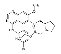 (R)-4-[(3-bromophenyl)amino]-6-({1-[(ethoxycarbonyl)methyl]pyrrolidin-2-yl}methoxy)-7-methoxyquinazoline CAS:295330-15-3 manufacturer & supplier