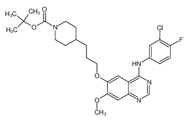 4-(3-chloro-4-fluorophenylamino)-6-[3-(1-tert-butyloxycarbonyl-4-piperidinyl)propyloxy]-7-methoxyquinazoline CAS:295330-39-1 manufacturer & supplier