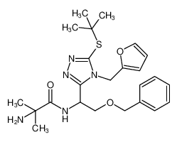 2-amino-N-(2-(benzyloxy)-1-(5-(tert-butylthio)-4-(furan-2-ylmethyl)-4H-1,2,4-triazol-3-yl)ethyl)-2-methylpropanamide CAS:295331-46-3 manufacturer & supplier