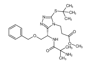 methyl (S)-3-(3-(1-(2-amino-2-methylpropanamido)-2-(benzyloxy)ethyl)-5-(tert-butylthio)-4H-1,2,4-triazol-4-yl)propanoate CAS:295331-56-5 manufacturer & supplier