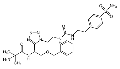 (S)-2-amino-N-(2-(benzyloxy)-1-(1-(2-(3-(4-sulfamoylphenethyl)ureido)ethyl)-1H-tetrazol-5-yl)ethyl)-2-methylpropanamide CAS:295334-05-3 manufacturer & supplier