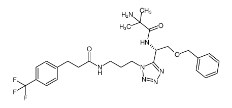 (S)-2-amino-N-(2-(benzyloxy)-1-(1-(3-(3-(4-(trifluoromethyl)phenyl)propanamido)propyl)-1H-tetrazol-5-yl)ethyl)-2-methylpropanamide CAS:295334-57-5 manufacturer & supplier