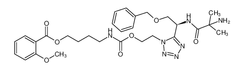 (S)-4-(((2-(5-(1-(2-amino-2-methylpropanamido)-2-(benzyloxy)ethyl)-1H-tetrazol-1-yl)ethoxy)carbonyl)amino)butyl 2-methoxybenzoate CAS:295335-29-4 manufacturer & supplier