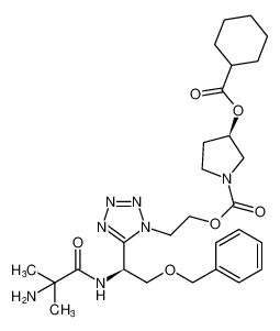 2-(5-((S)-1-(2-amino-2-methylpropanamido)-2-(benzyloxy)ethyl)-1H-tetrazol-1-yl)ethyl (R)-3-((cyclohexanecarbonyl)oxy)pyrrolidine-1-carboxylate CAS:295335-53-4 manufacturer & supplier