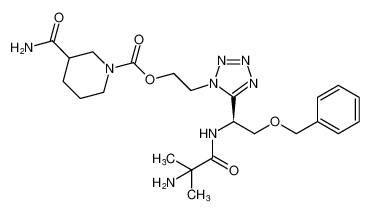 2-(5-((S)-1-(2-amino-2-methylpropanamido)-2-(benzyloxy)ethyl)-1H-tetrazol-1-yl)ethyl 3-carbamoylpiperidine-1-carboxylate CAS:295336-07-1 manufacturer & supplier