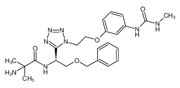 (S)-2-amino-N-(2-(benzyloxy)-1-(1-(2-(3-(3-methylureido)phenoxy)ethyl)-1H-tetrazol-5-yl)ethyl)-2-methylpropanamide CAS:295336-78-6 manufacturer & supplier