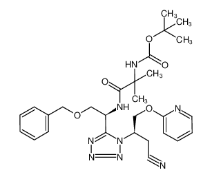 tert-butyl (1-(((S)-2-(benzyloxy)-1-(1-((R)-1-cyano-3-(pyridin-2-yloxy)propan-2-yl)-1H-tetrazol-5-yl)ethyl)amino)-2-methyl-1-oxopropan-2-yl)carbamate CAS:295338-42-0 manufacturer & supplier