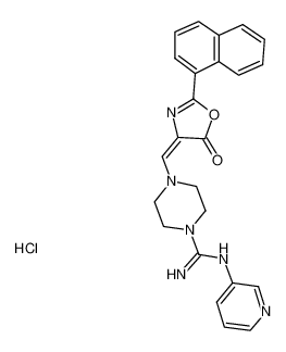 4-(2-naphthalen-1-yl-5-oxo-oxazol-4-ylidenemethyl)-N-pyridin-3-yl-Piperazine-1-carboxamidine hydrochloride CAS:295340-78-2 manufacturer & supplier