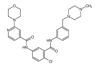 N-[3-(4-methylpiperazin-1-ylmethyl)phenyl]-2-chloro-5-(2-morpholinopyrid-4-ylcarbonylamino)benzamide CAS:295349-57-4 manufacturer & supplier