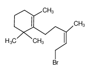 2-((Z)-5-Bromo-3-methyl-pent-3-enyl)-1,3,3-trimethyl-cyclohexene CAS:29550-54-7 manufacturer & supplier