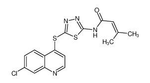 N-(5-((7-chloroquinolin-4-yl)thio)-1,3,4-thiadiazol-2-yl)-3-methylbut-2-enamide CAS:295787-56-3 manufacturer & supplier