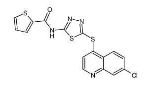 Thiophene-2-carboxylic acid [5-(7-chloro-quinolin-4-ylsulfanyl)-[1,3,4]thiadiazol-2-yl]-amide CAS:295787-62-1 manufacturer & supplier