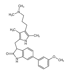 3-[4-(3-dimethylaminopropyl)-3,5-dimethyl-1H-pyrrol-2-ylmethyl]-6-(3-methoxyphenyl)-1,3-dihydroindol-2-one CAS:295799-76-7 manufacturer & supplier