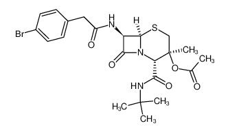 (6R)-3t-acetoxy-7t-[2-(4-bromo-phenyl)-acetylamino]-3c-methyl-8-oxo-(6rH)-5-thia-1-aza-bicyclo[4.2.0]octane-2c-carboxylic acid tert-butylamide CAS:29583-48-0 manufacturer & supplier