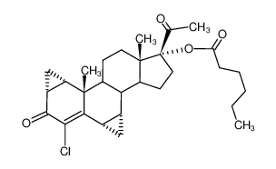 (2aR,3aS,3bS,5aS,6R,8cS,9aS)-6-acetyl-1-chloro-3b,5a-dimethyl-2-oxo-2a,3,3a,3b,3c,4,5,5a,6,7,8,8a,8b,8c,9,9a-hexadecahydro-2H-cyclopenta[a]dicyclopropa[g,l]phenanthren-6-yl hexanoate CAS:29587-31-3 manufacturer & supplier