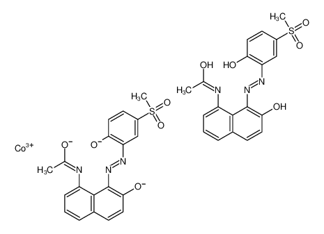 8-acetamido-1-[(5-methylsulfonyl-2-oxidophenyl)diazenyl]naphthalen-2-olate,cobalt(3+),hydron CAS:29616-23-7 manufacturer & supplier