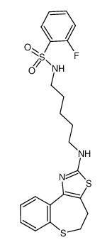 N1-[5-(4,5-Dihydrobenzo[2,3]thiepino[4,5-d][1,3]thiazol-2-ylamino)pentyl]-2-fluoro-1-benzenesulfonamide CAS:296270-24-1 manufacturer & supplier