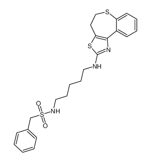 N-(5-((4,5-dihydrobenzo[2,3]thiepino[4,5-d]thiazol-2-yl)amino)pentyl)-1-phenylmethanesulfonamide CAS:296270-29-6 manufacturer & supplier