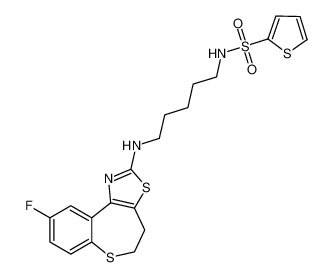 2-Thiophenesulfonamide,N-[5-[(9-fluoro-4,5-dihydro[1]benzothiepino[5,4-d]thiazol-2-yl)amino]pentyl]- CAS:296270-58-1 manufacturer & supplier