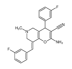 2-amino-8-(3-fluorobenzylidene)-4-(3-fluorophenyl)-6-methyl-5,6,7,8-tetrahydro-4H-pyrano[3,2-c]pyridine-3-carbonitrile CAS:296769-49-8 manufacturer & supplier