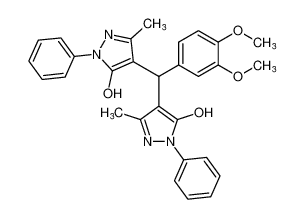 4,4'-((3,4-dimethoxyphenyl)methylene)bis(3-methyl-1-phenyl-1H-pyrazol-5-ol) CAS:296790-69-7 manufacturer & supplier