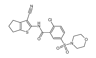 2-Chloro-N-(3-cyano-5,6-dihydro-4H-cyclopenta[b]thiophen-2-yl)-5-(morpholine-4-sulfonyl)-benzamide CAS:296799-15-0 manufacturer & supplier