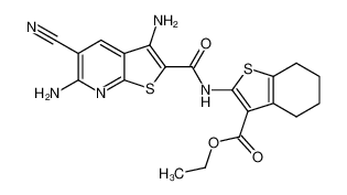 2-[(3,6-diamino-5-cyanothieno[2,3-b]pyridine-2-carbonyl)amino]-4,5,6,7-tetrahydrobenzo[b]thiophene-3-carboxylic acid ethyl ester CAS:296799-56-9 manufacturer & supplier