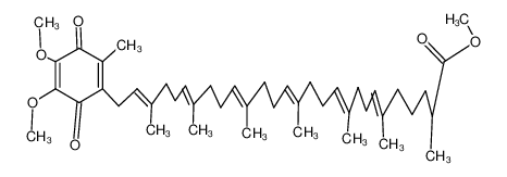 (6E,10E,14E,18E,22E,26E)-28-(4,5-Dimethoxy-2-methyl-3,6-dioxo-cyclohexa-1,4-dienyl)-2,6,10,14,18,22,26-heptamethyl-octacosa-6,10,14,18,22,26-hexaenoic acid methyl ester CAS:29702-33-8 manufacturer & supplier