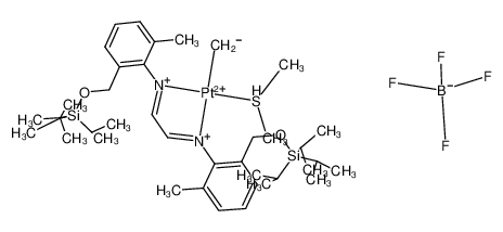 (dimethyl sulfide)[glyoxal-bis((2-α-triisopropylsiloxymethyl)-6-methylphenyl)diimine]methylplatinum(II) tetrafluoroborate CAS:297144-22-0 manufacturer & supplier