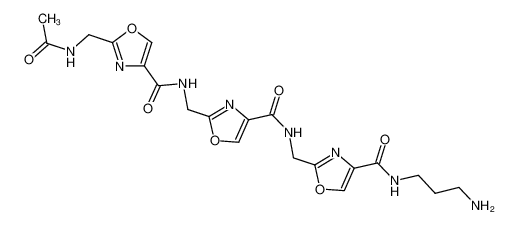 2-(acetamidomethyl)-N-((4-(((4-((3-aminopropyl)carbamoyl)oxazol-2-yl)methyl)carbamoyl)oxazol-2-yl)methyl)oxazole-4-carboxamide CAS:297165-58-3 manufacturer & supplier