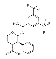 (2R,3R,4R)-2-{(1R)-1-[3,5-bis(trifluoromethyl)phenyl]ethoxy}tetrahydro-3-phenyl-2H-pyran-4-carboxylic acid CAS:297169-61-0 manufacturer & supplier