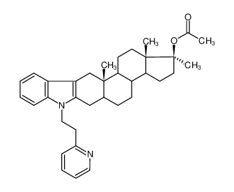 17β-Acetoxy-17α-methyl-androstano(2,3-b)-(1'-(2-(pyrid-2-yl)-ethyl)-indol) CAS:2972-37-4 manufacturer & supplier